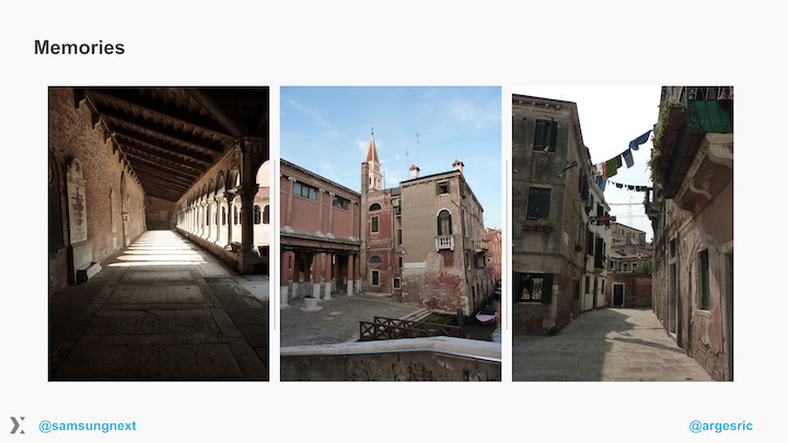 Three photos of Venice